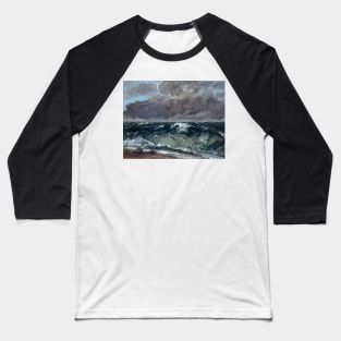 The Wave by Gustave Courbet Baseball T-Shirt